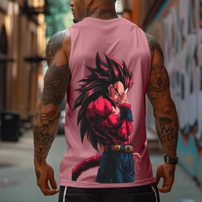 Top Rated 80s 90s Dragon Ball DBZ Oversized singlet muscle men's graphic tees Goku Fits Anime tank tops men gifts