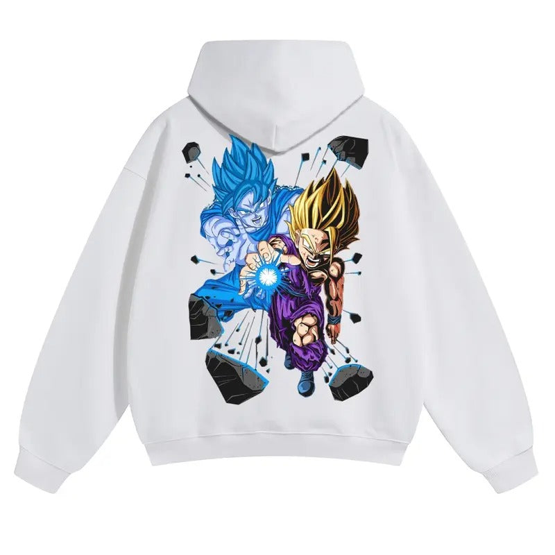 Dragon Ball DBZ Goku Viral Anime Graphic Hoodie Unisex 90s Retro Pullover Funny Cartoon Streetwear Hoodies Cozy Fleece Gift For Him 100% Cotton Super Soft Pre Shrunk Machine Wash Cold Gentle Cycle