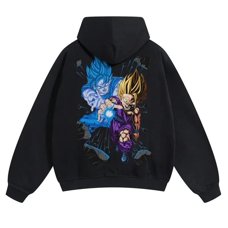 Dragon Ball DBZ Goku Viral Anime Graphic Hoodie Unisex 90s Retro Pullover Funny Cartoon Streetwear Hoodies Cozy Fleece Gift For Him 100% Cotton Super Soft Pre Shrunk Machine Wash Cold Gentle Cycle