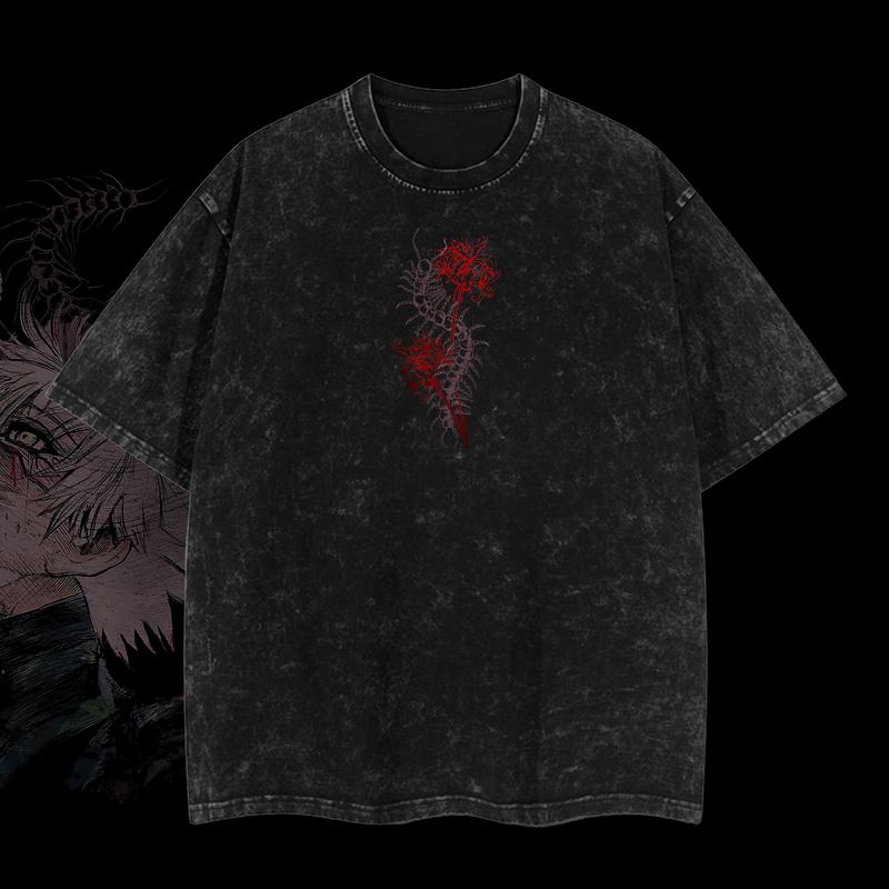 Ken Kaneki Tee – Tokyo Ghoul Unisex Oversize Anime Manga Acid Washed Heavyweight Cotton T-shirt, graphic tee,anime lover , outfits men
