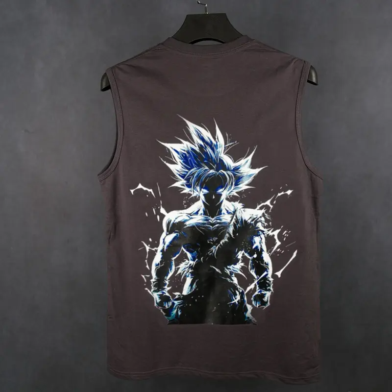 Top Rated 80s 90s Dragon Ball DBZ Goku saiyan goku black Oversized streetwear singlet muscle cotton outfits men summer men's graphic tees Fits vacation outfits Anime tank tops men gifts