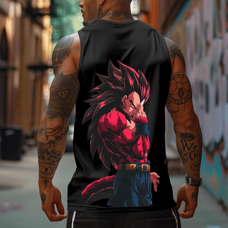 Top Rated 80s 90s Dragon Ball DBZ Oversized singlet muscle men's graphic tees Goku Fits Anime tank tops men gifts