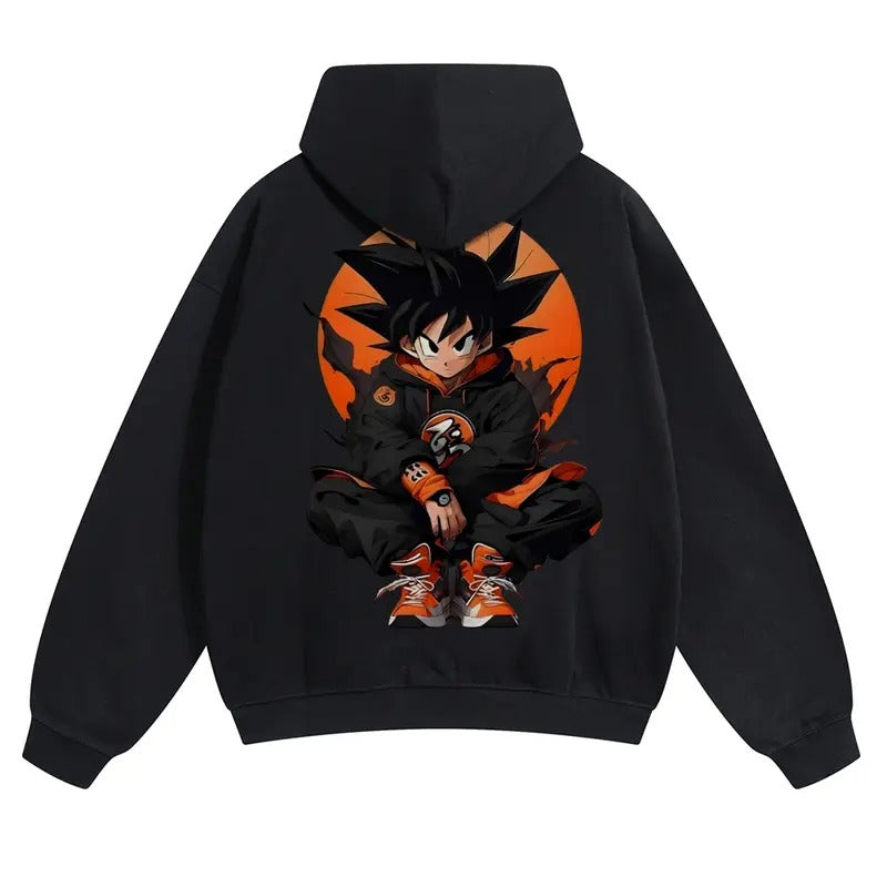 Dragon Ball DBZ Viral Anime Graphic Hoodie! Unisex 90s Retro Pullover - Funny Cartoon Streetwear Hoodies - Cozy Fleece Gift For Him Casual Cotton