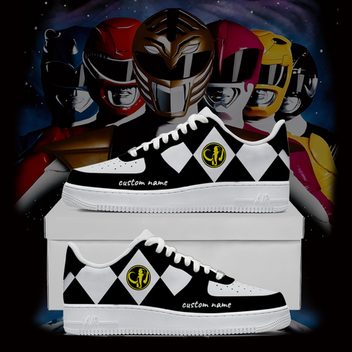 Morphin Force Sneakers Black – Anime Streetwear Shoes