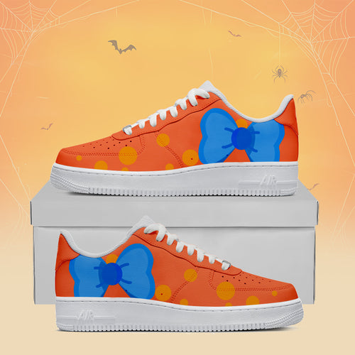 Halloween Custom Sneakers 2025 – Unique Orange Bow Design | Soft Fit & Street Style