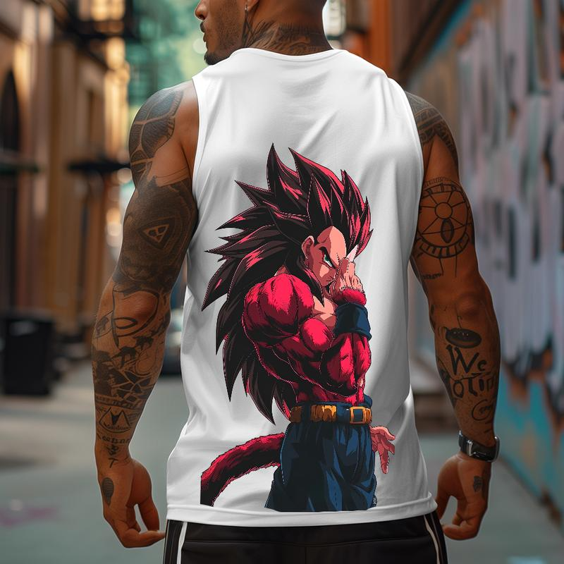 Top Rated 80s 90s Dragon Ball DBZ Oversized singlet muscle men's graphic tees Goku Fits Anime tank tops men gifts