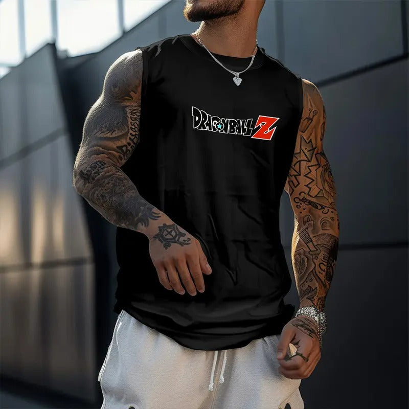 Dragon Ball DBZ Son Goku Unisex Summer Outfits Men Streetwear Top Rated 80s 90s Graphic Tees Cotton Anime Tank Tops Men Gifts Woven Premium Breathable 100% Cotton Super Soft Pre-Shrunk Loose Fit