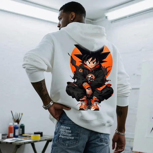 Dragon Ball DBZ Viral Anime Graphic Hoodie! Unisex 90s Retro Pullover - Funny Cartoon Streetwear Hoodies - Cozy Fleece Gift For Him Casual Cotton