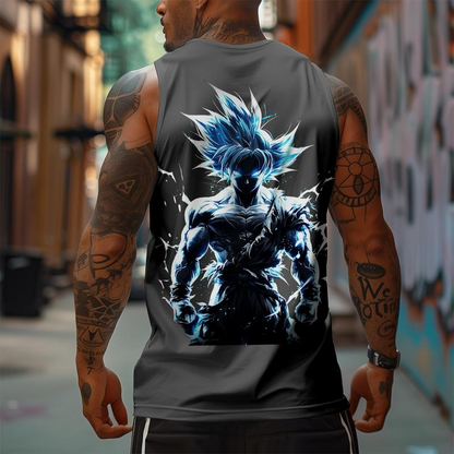 Top Rated 80s 90s Dragon Ball DBZ Goku saiyan goku black Oversized streetwear singlet muscle cotton outfits men summer men's graphic tees Fits vacation outfits Anime tank tops men gifts