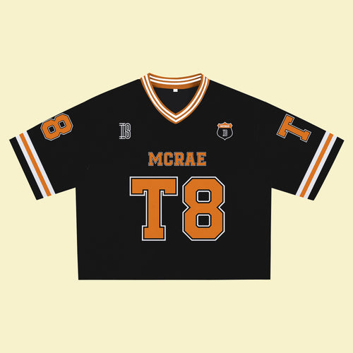 MCRAE T8 Orange Jersey – Unisex Sports Design, Breathable Material, Suitable for Streetwear