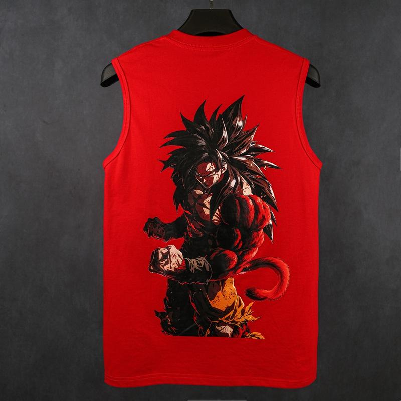 Top Rated 80s 90s Dragon Ball DBZ Goku saiyan Oversized streetwear singlet muscle cotton outfits men short summer men's graphic tees Fits vacation outfits Anime tank tops men gifts (Copy)