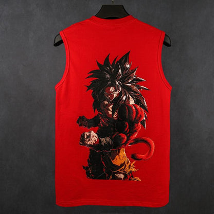 Top Rated 80s 90s Dragon Ball DBZ Goku saiyan Oversized streetwear singlet muscle cotton outfits men short summer men's graphic tees Fits vacation outfits Anime tank tops men gifts (Copy)