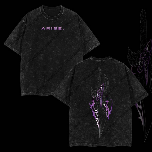 [COLLECTION 4] 18 Best Designs Solo Leveling T-Shirt Featuring Sung Jin-Woo, Statue of God & Iconic Moments, Double Printed Unisex Oversize Lightweight Acid Washed Cotton Tee anime lover anime merch