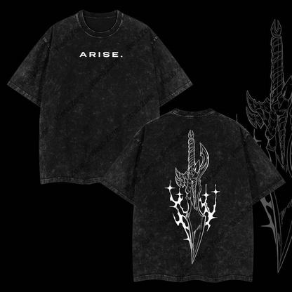 [COLLECTION 4] 18 Best Designs Solo Leveling T-Shirt Featuring Sung Jin-Woo, Statue of God & Iconic Moments, Double Printed Unisex Oversize Lightweight Acid Washed Cotton Tee anime lover anime merch