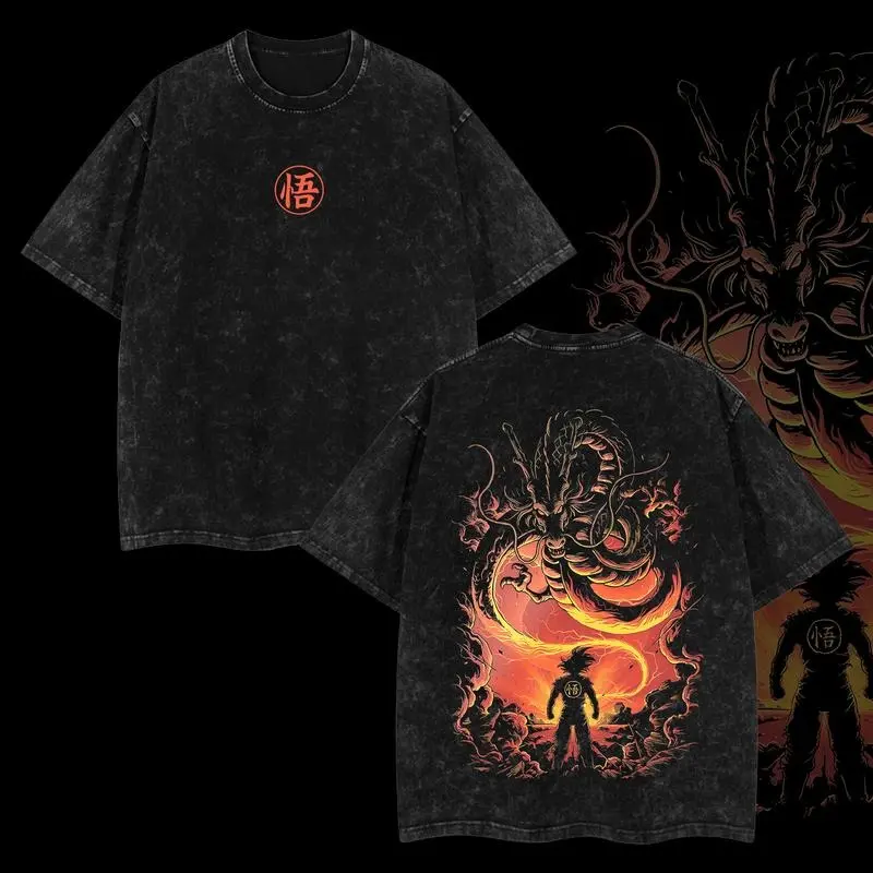 Namek Dragon Summoner Dragon Ball Vintage Unisex Oversize Anime Washed Heavyweight Cotton T-shirt, graphic tee,anime merch fan, outfits men,boys merch