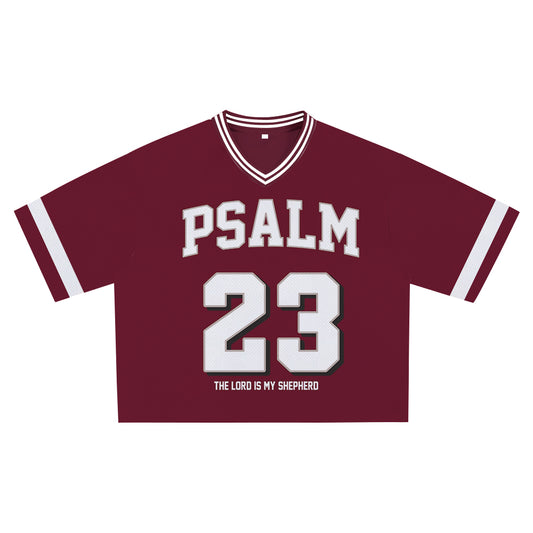 Maroon Psalm 23 Jersey - Soft Comfortable Fabric, Unique Faith Design for Bold Streetwear Style