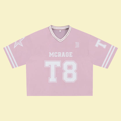 MCRAE T8 Pink Jersey – Unisex Sports Design, Breathable Material, Suitable for Streetwear