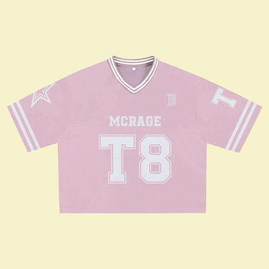 MCRAE T8 Pink Jersey – Unisex Sports Design, Breathable Material, Suitable for Streetwear