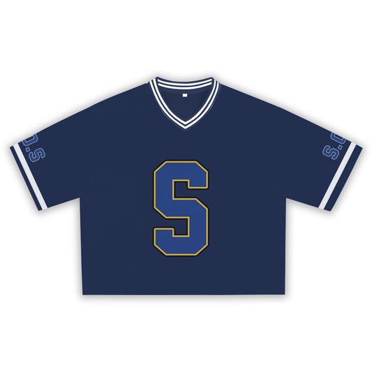 S.Z.A Navy Blue Jersey - Streetwear Sports Style, Youthful and Dynamic Men's and Women's Fashion