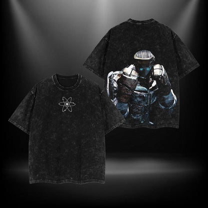Atom - Real Steel Menswear Gift for movie fans Top Apparel Classic Oversized Seamless Simple Straight Man designer shirts Men's Regular Fit Floral Print Tee
