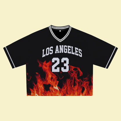 Los Angeles 23 Red Jersey - Sporty, Street Style Design, Extremely Cool, Suitable for Walking Around Town