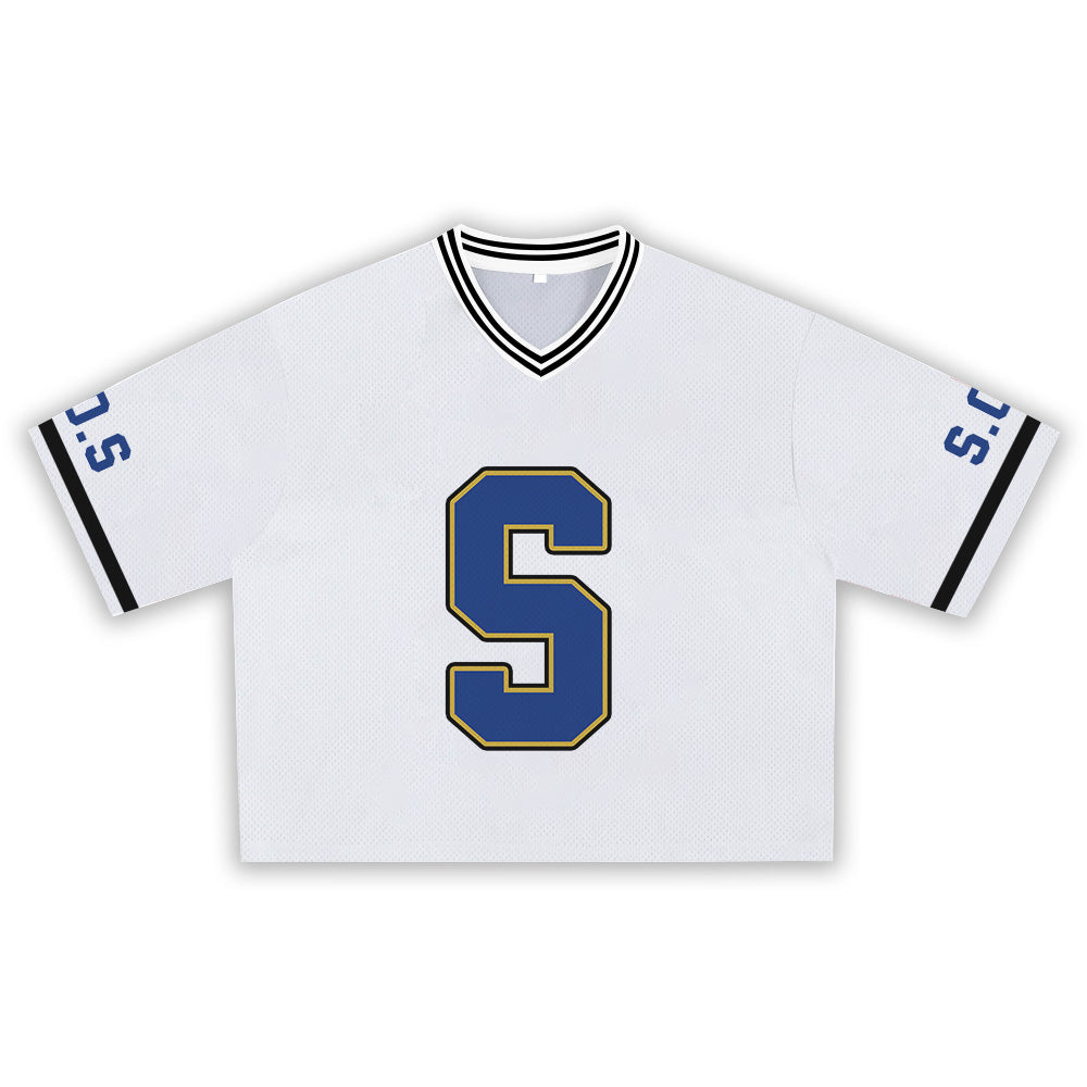 S.Z.A Navy White Jersey - Streetwear Sports Style, Youthful and Dynamic Men's and Women's Fashion