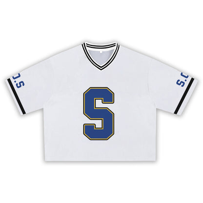 S.Z.A Navy White Jersey - Streetwear Sports Style, Youthful and Dynamic Men's and Women's Fashion