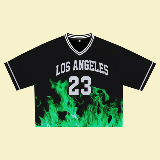 Los Angeles 23 Green Jersey - Sporty, Street Style Design, Extremely Cool, Suitable for Walking Around Town