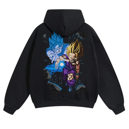 Dragon Ball DBZ Goku Viral Anime Graphic Hoodie Unisex 90s Retro Pullover Funny Cartoon Streetwear Hoodies Cozy Fleece Gift For Him 100% Cotton Super Soft Pre Shrunk Machine Wash Cold Gentle Cycle