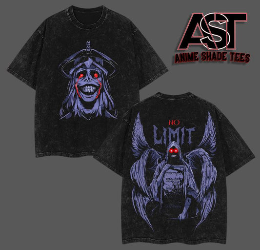 Sung Jin-Woo x Solo Leveling Anime Clothing – Oversized Acid Washed T-Shirt, Vintage Streetwear, Soft Cotton Crewneck, Casual Unisex Fit, Perfect Gift for Anime Casual Natural & Manga Fans Top