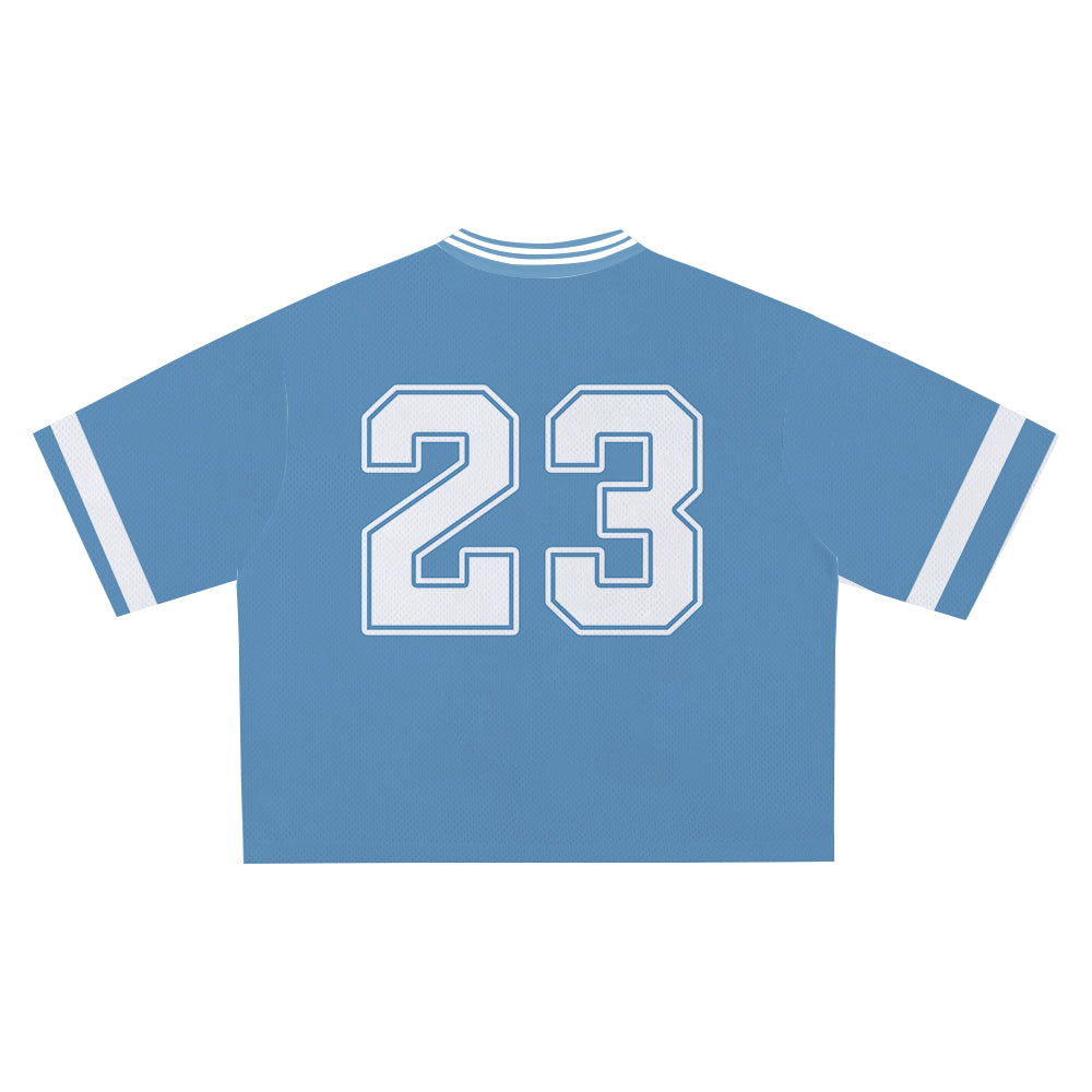 Sky Blue Psalm 23 Jersey - Soft Comfortable Fabric, Unique Faith Design for Bold Streetwear Style