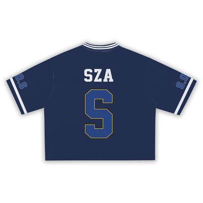S.Z.A Navy Blue Jersey - Streetwear Sports Style, Youthful and Dynamic Men's and Women's Fashion