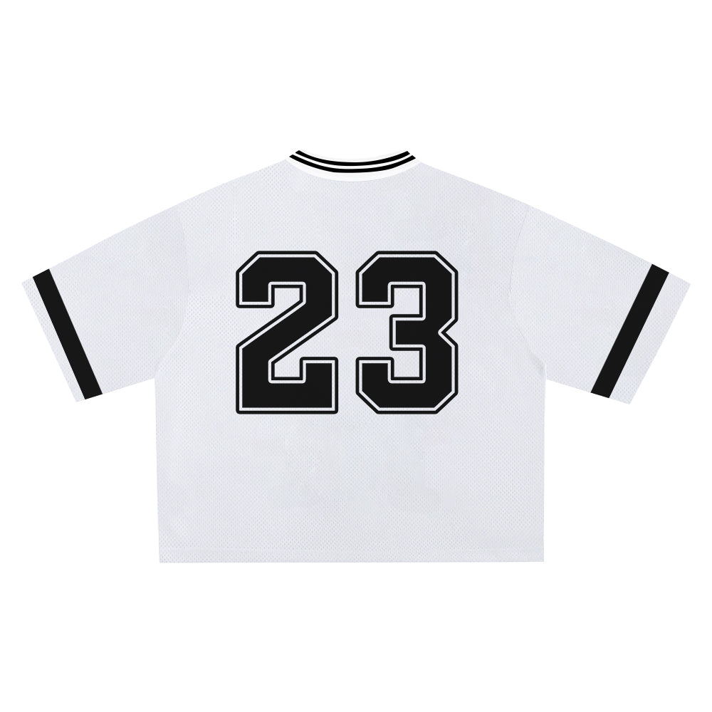 White Psalm 23 Jersey - Soft Comfortable Fabric, Unique Faith Design for Bold Streetwear Style