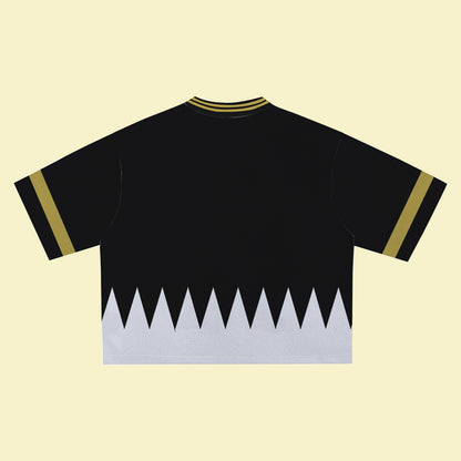 Black Super Hero Oversized Jersey – Unique Streetwear T-Shirt with Bold Graphic, Breathable Fabric, V-Neck Retro Athletic Design, Comfortable Fit for Casual Hip Hop and Sports Style Outfits