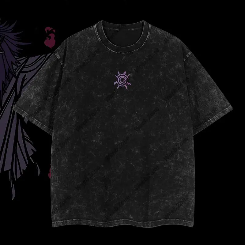 Limited Edition Death Reaper Seal Uzumaki Naruto Anime Double Printed Oversize Lightweight Acid Washed Tee, Gift For anime merch