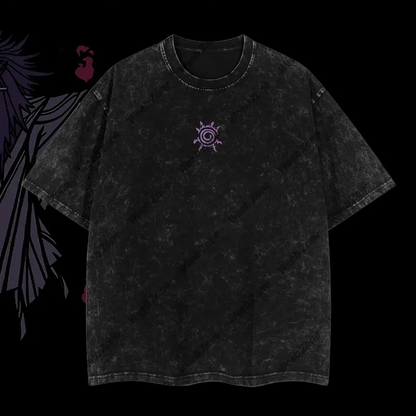 Limited Edition Death Reaper Seal Uzumaki Naruto Anime Double Printed Oversize Lightweight Acid Washed Tee, Gift For anime merch