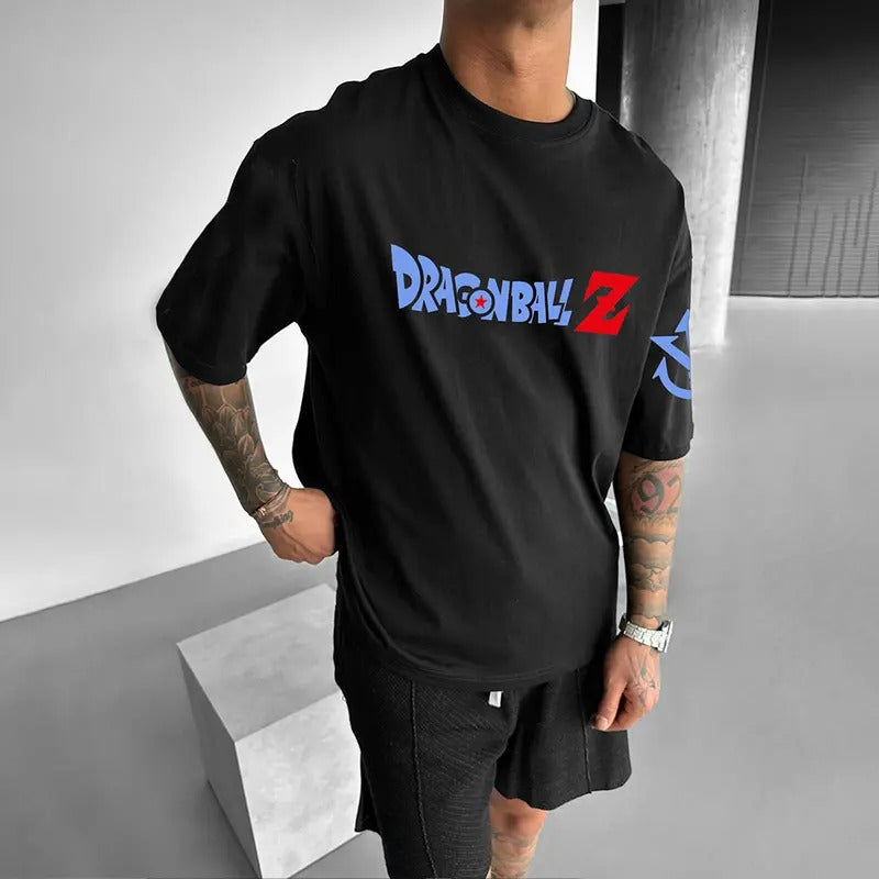 80s 90s Oversized Dragonball DBZ Goku saiyan streetwear singlet muscle cotton outfits men summer graphic t-shirts men's graphic tees Fits vacation outfits Anime gifts Breathable Fabric