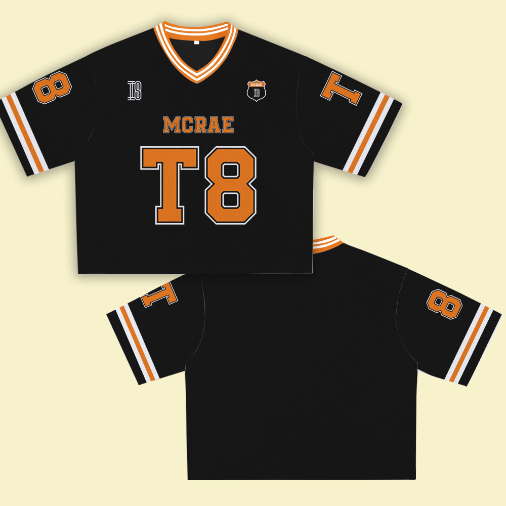 MCRAE T8 Orange Jersey – Unisex Sports Design, Breathable Material, Suitable for Streetwear