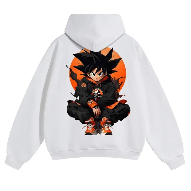 Dragon Ball DBZ Viral Anime Graphic Hoodie! Unisex 90s Retro Pullover - Funny Cartoon Streetwear Hoodies - Cozy Fleece Gift For Him Casual Cotton