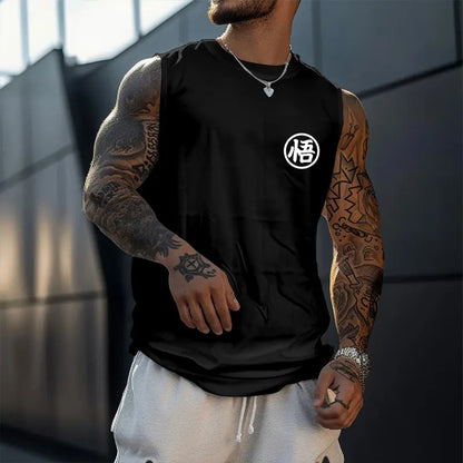 Retro Unisex Top Rated 80s 90s Dragon Ball DBZ Goku saiyan Oversized streetwear singlet muscle cotton outfits men short summer men's graphic tees Fits vacation outfits Anime tank tops men gifts Menswear Breathable