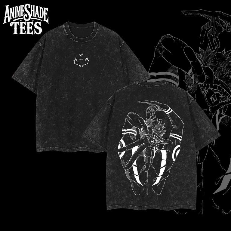 [COLLECTION] Limited Edition Ryomen Sukuna - Jujutsu Kaisen Anime Double Printed Oversize Lightweight Acid Washed Tee, Gift For anime lover Menswear Top Classic Oversized Seamless Tshirt Clothing