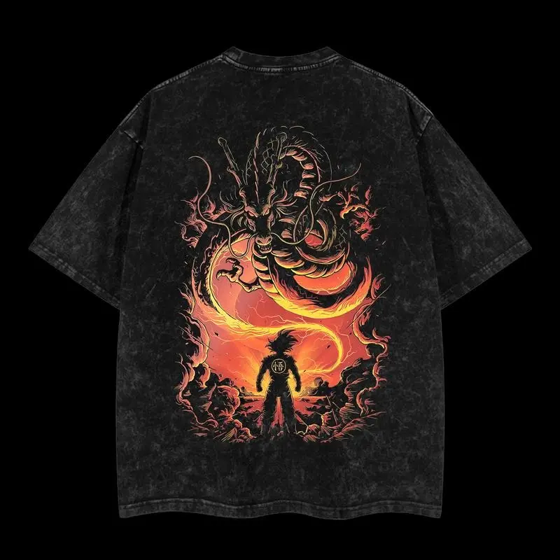 Namek Dragon Summoner Dragon Ball Vintage Unisex Oversize Anime Washed Heavyweight Cotton T-shirt, graphic tee,anime merch fan, outfits men,boys merch
