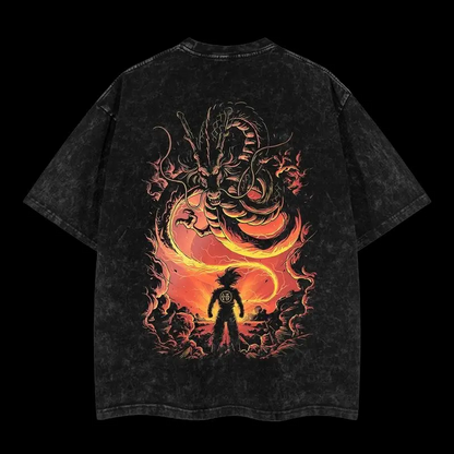 Namek Dragon Summoner Dragon Ball Vintage Unisex Oversize Anime Washed Heavyweight Cotton T-shirt, graphic tee,anime merch fan, outfits men,boys merch