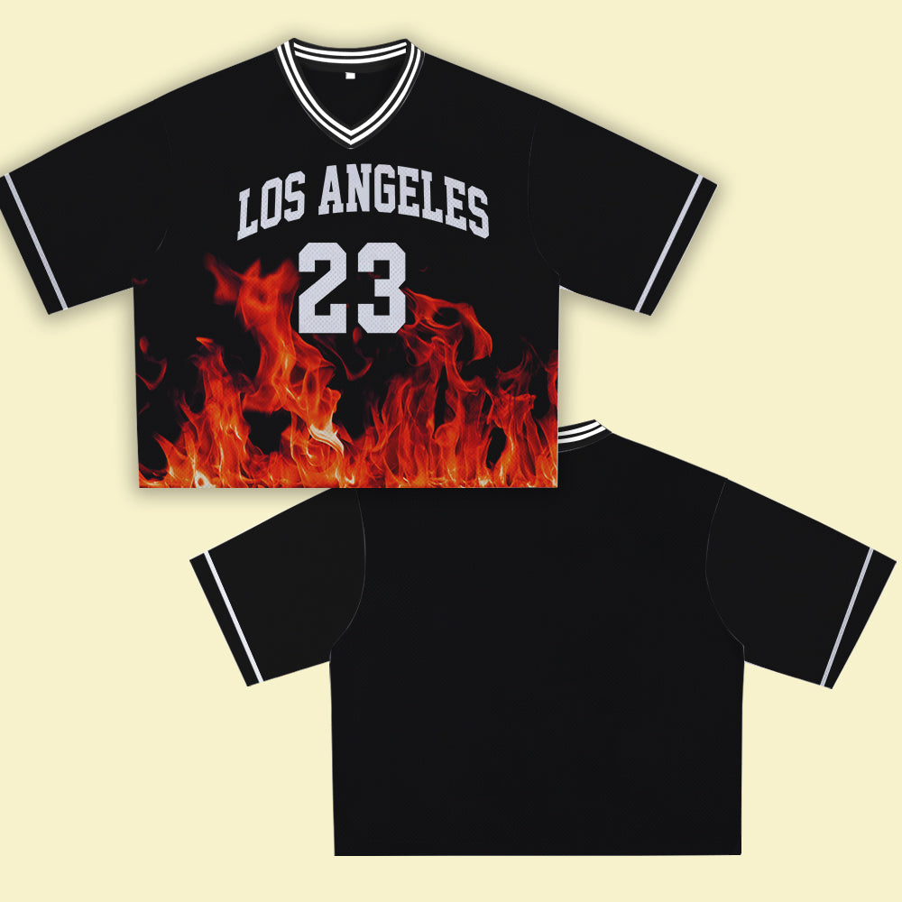 Los Angeles 23 Red Jersey - Sporty, Street Style Design, Extremely Cool, Suitable for Walking Around Town