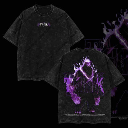 [COLLECTION] Limited Edition IGRIS, IRON, TANK, BERU T-Shirt - Shadow Soldiers Sung Jin-Woo Solo Leveling T-Shirt Anime Double Printed Oversize Lightweight Acid Washed Graphic Tee Gift For Anime Fan