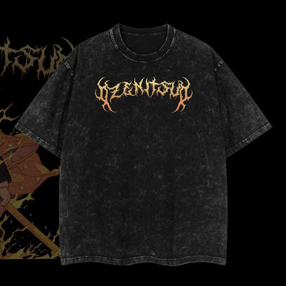Demon Slayer "Zenitsu" Vintage Unisex Oversize Anime Manga Acid Washed T-shirt, graphic tee,anime merch fan, outfits men