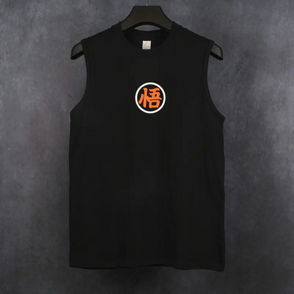 Dragon Ball DBZ Goku Unisex Summer outfits men streetwear Top Rated 80s 90s graphic tees cotton Anime tank tops men gifts Fabric Menswear