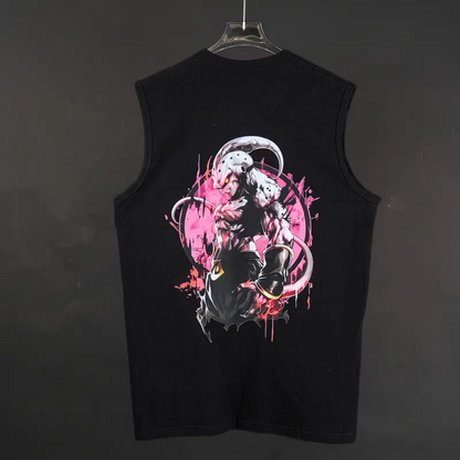 Dragon Ball Z dbz Kid Buu Majin Buu Unisex Summer Outfit Men's Streetwear Top Rated 80s 90s Graphic Tees Cotton Anime Tank Tops for Gifts - Menswear