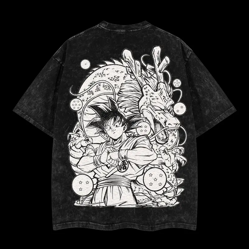 Kakarot DB Manga Design Vintage Unisex Oversize Anime Manga Acid Washed T-shirt, graphic tee,anime merch fan, outfits men