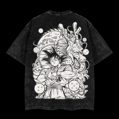 Kakarot DB Manga Design Vintage Unisex Oversize Anime Manga Acid Washed T-shirt, graphic tee,anime merch fan, outfits men
